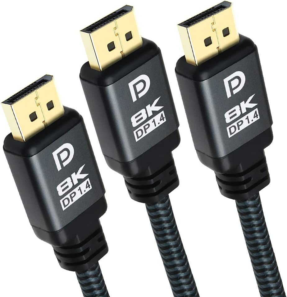 DisplayPort 1.4 Cable 8K 15ft (3 Pack) D518
