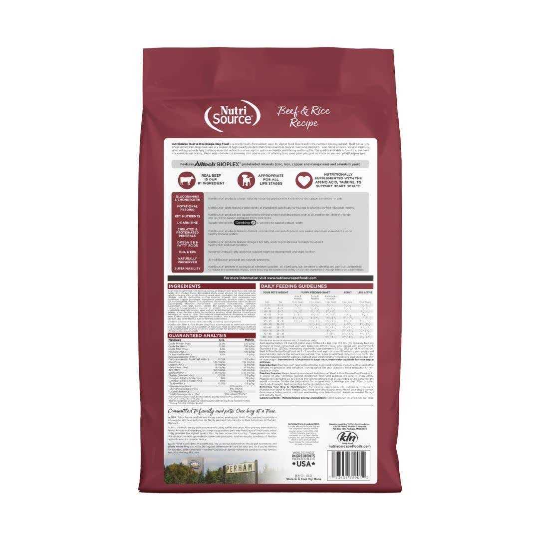 Beef Rice Dry Dog Food W14199