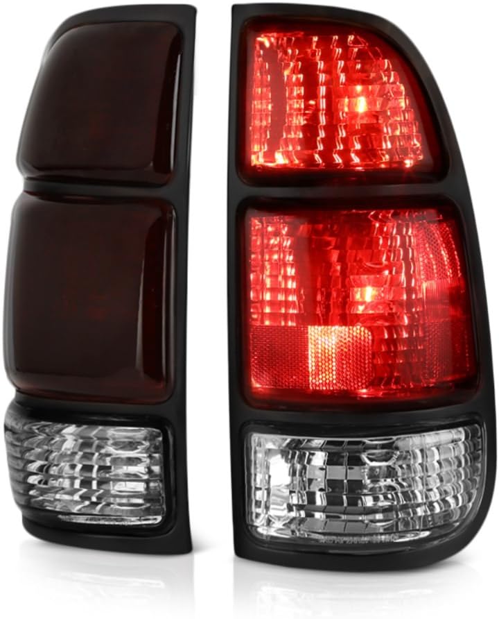 Smoke Red Lens LED Tail Light Housing Lamp Assembly Replacement Pair B40864