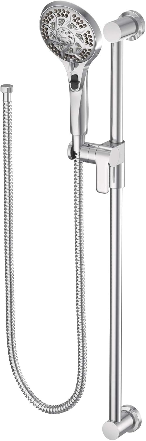 Brushed Nickel 5-Function Handshower with Slide Bar and Hose H19969