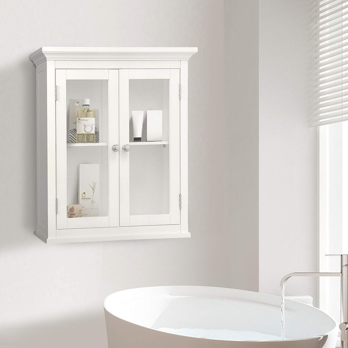 White Bathroom Cabinet U304567