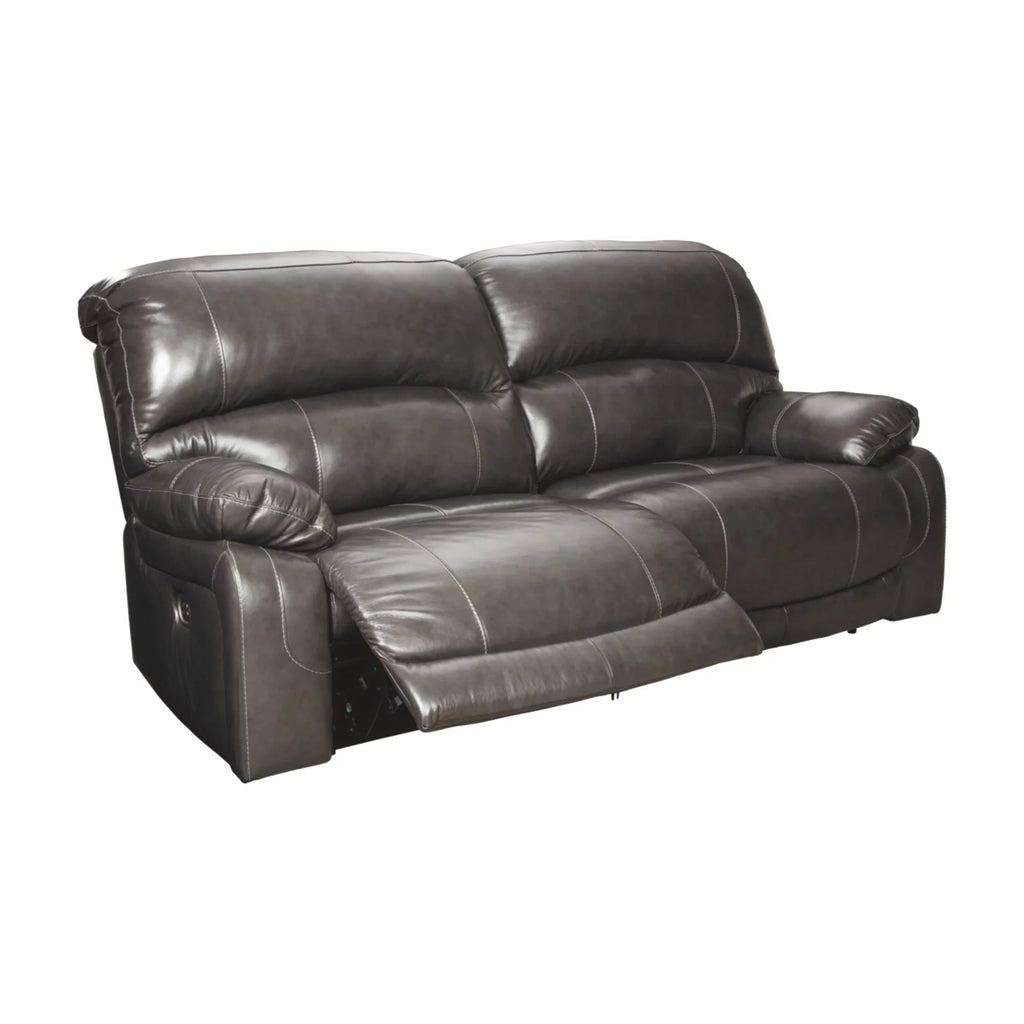 Gray Leather Power Reclining Sofa A9944