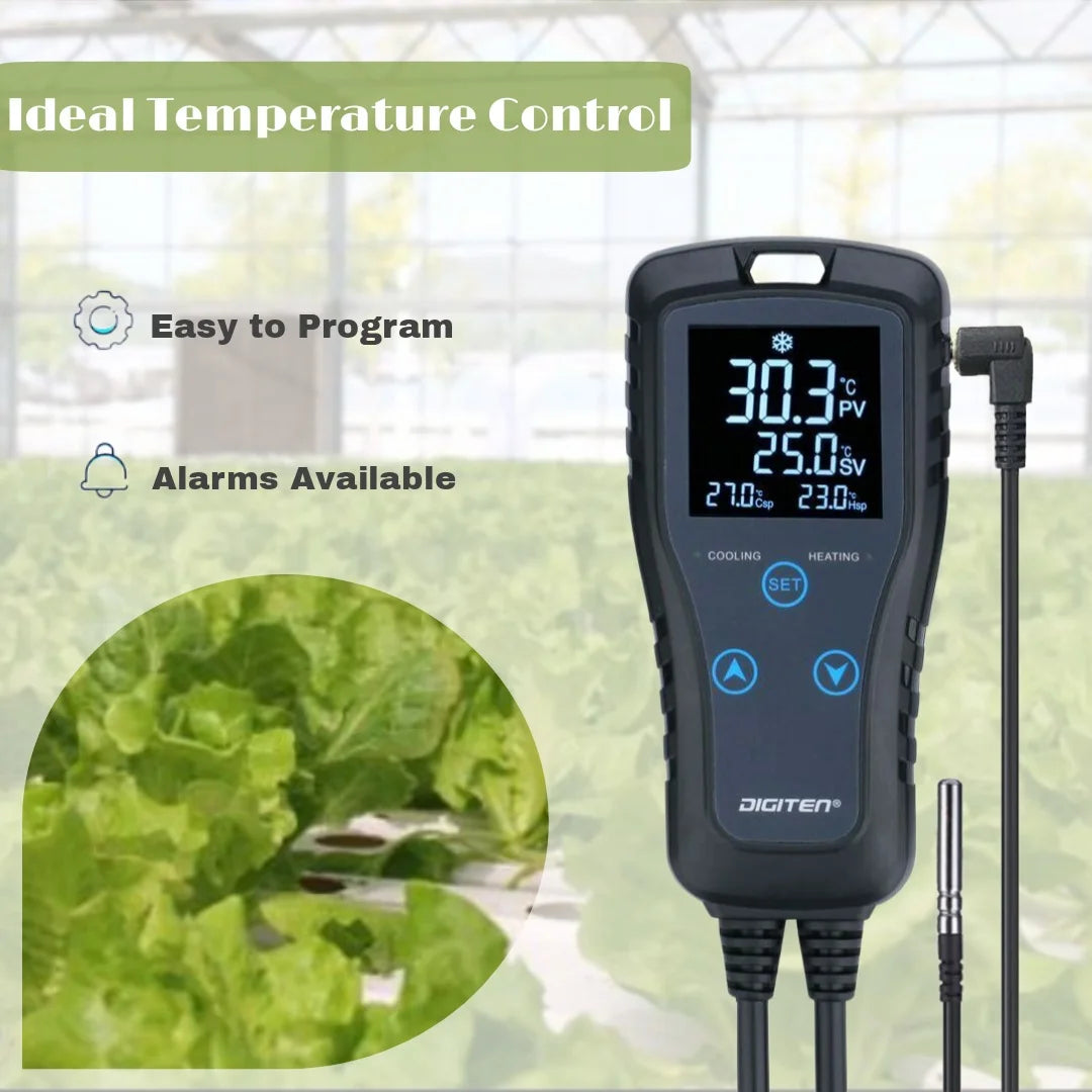 2-Stage Temperature Controller Thermostat Outlet 110V 10A C4296