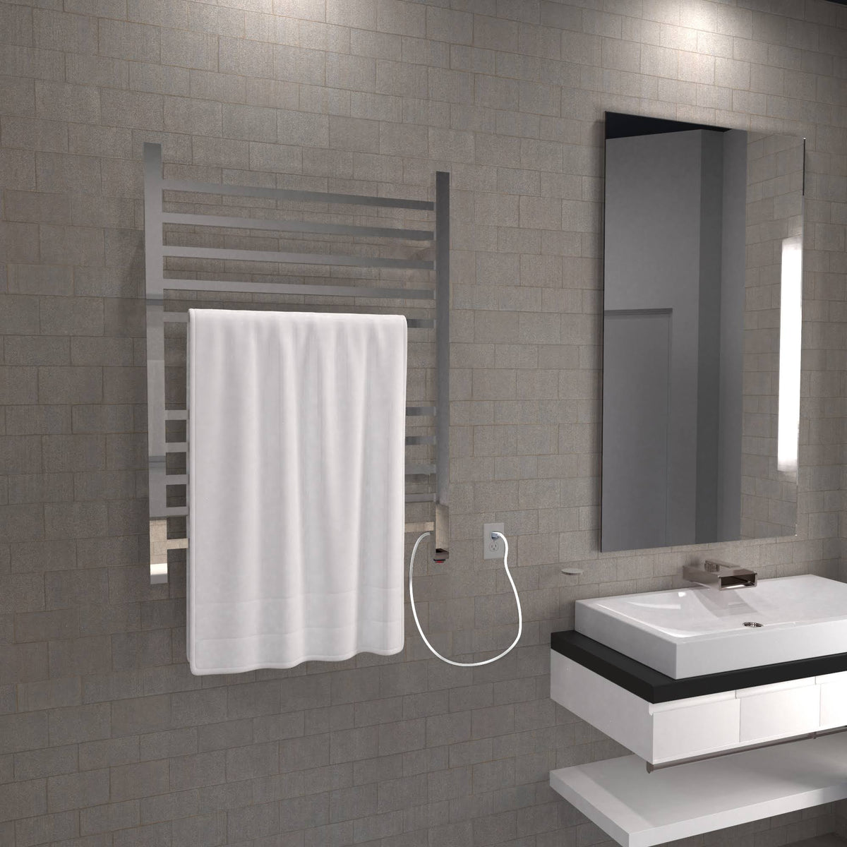 Polished Square Towel Warmer P549043