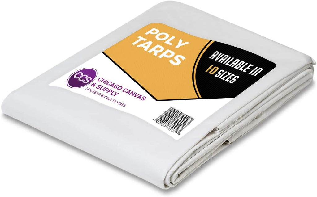 Silver Waterproof Poly Tarp, 12 by 16 Feet J714