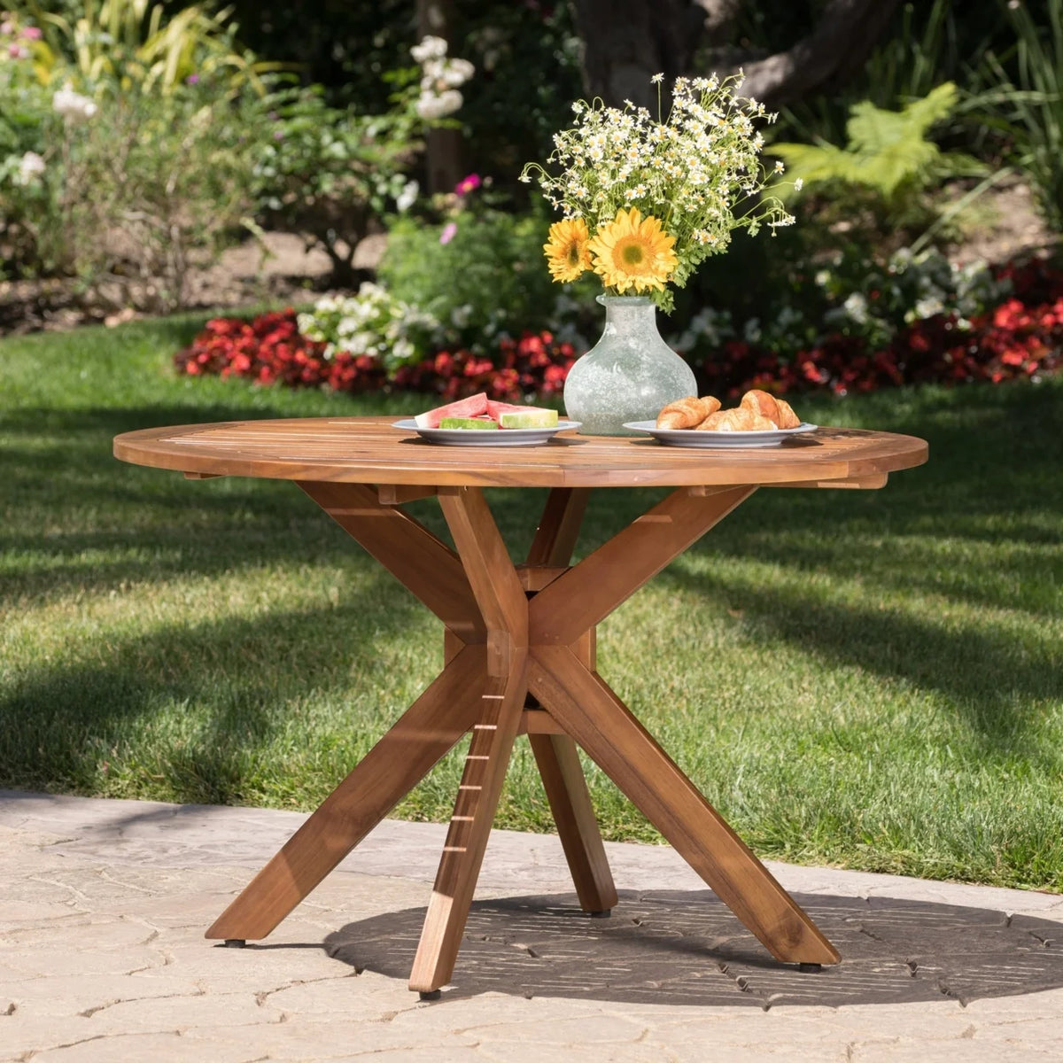 Acacia Wood 5 Piece Dining Set S1970