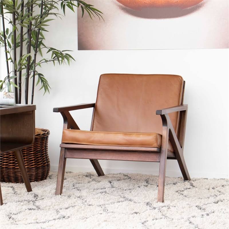 Leon Cognac Tan Leather Accent Chair H265492