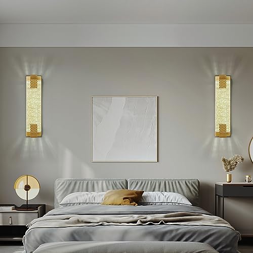 Gold LED Wall Sconce 2 Pack F7227