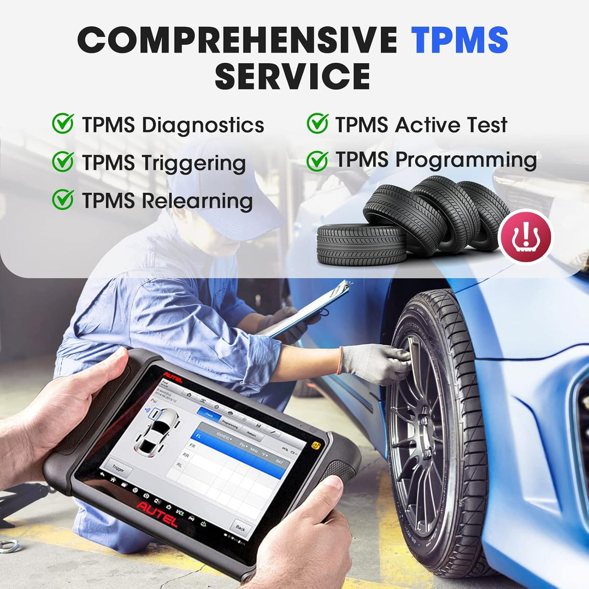 Bi-Directional TPMS Scan Tool with Full TPMS Diagnostics Z1807
