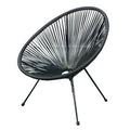 Black 3 Piece Weave Lounge Chair Y84816