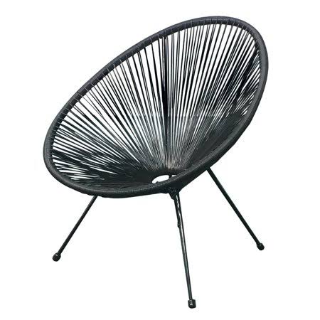 Black 3 Piece Weave Lounge Chair Y84816