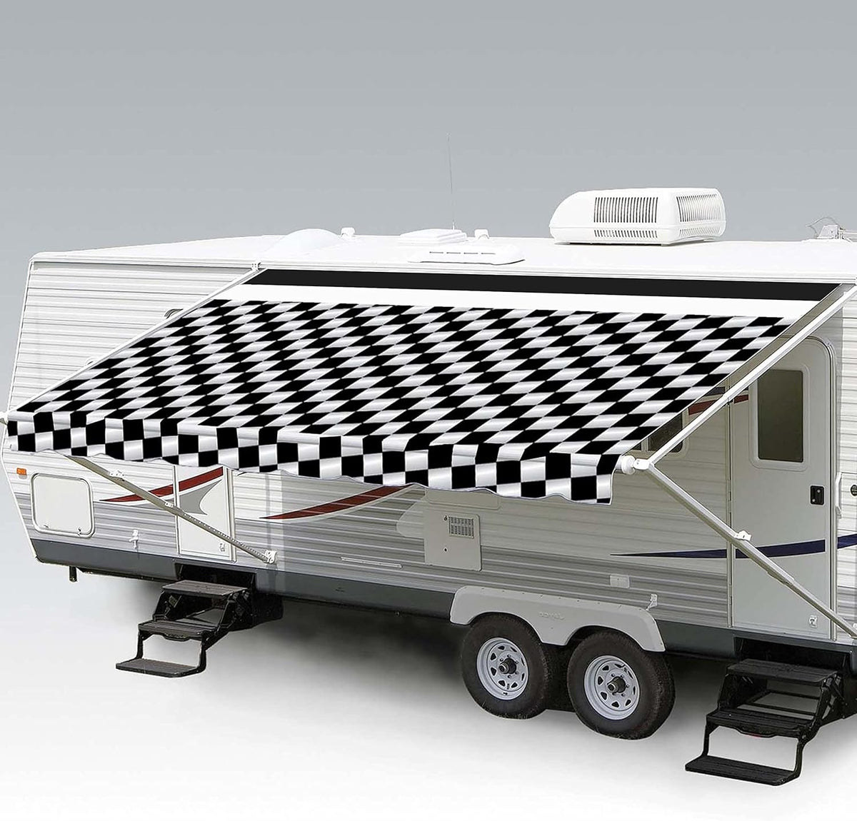 Heavy Duty Weatherproof Vinyl RV Awning Fabric Replacement K356