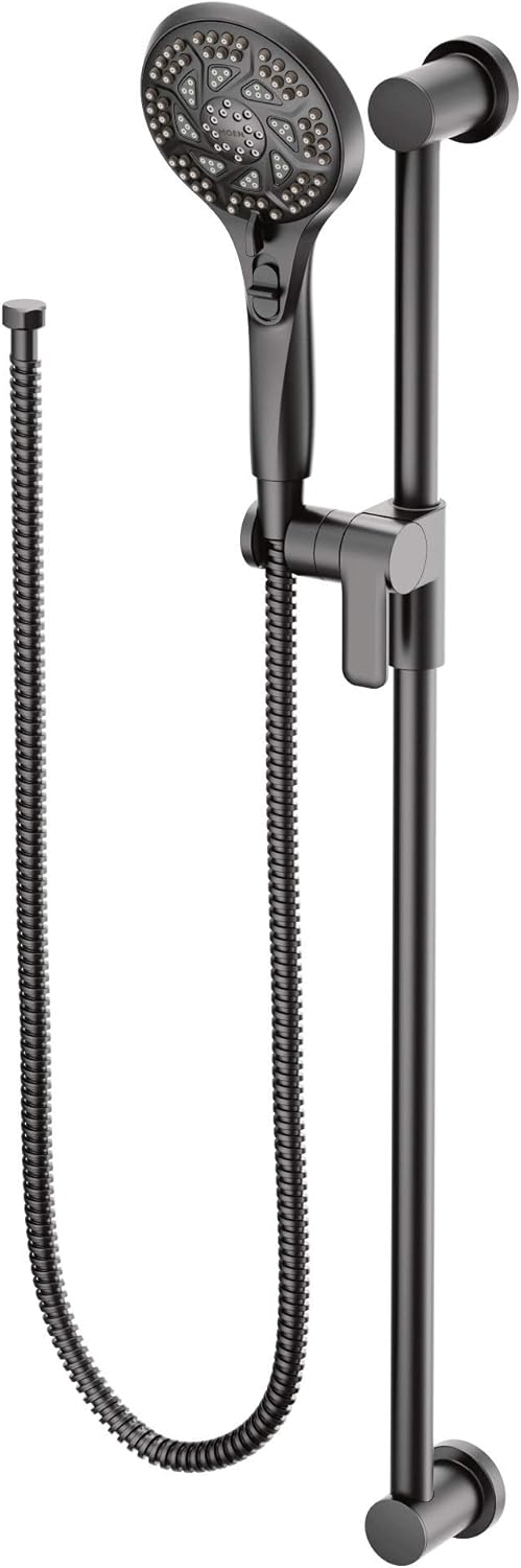 Brushed Nickel 5-Function Handshower with Slide Bar and Hose H19969