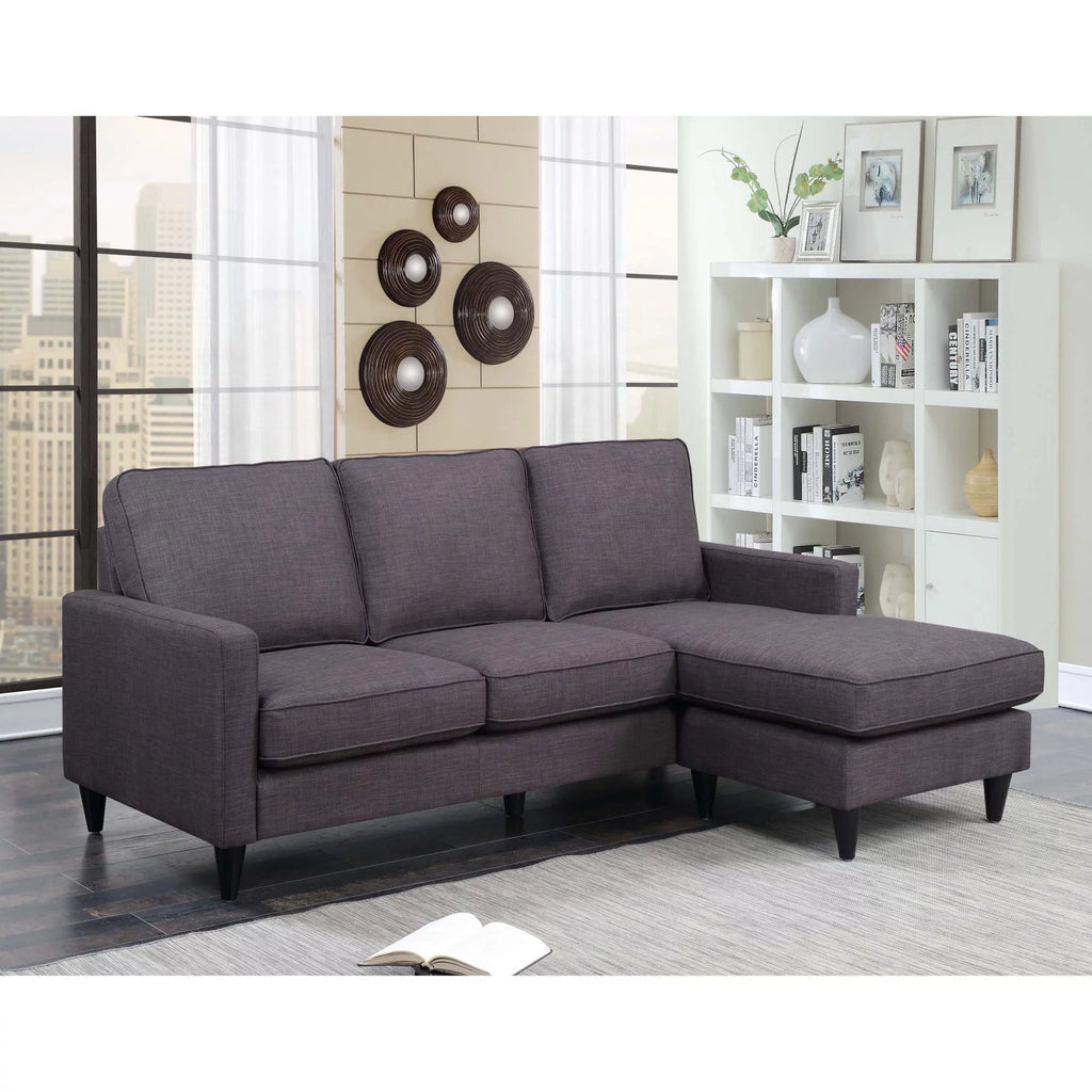 Charcoal Reversible Chaise Sectional B38798