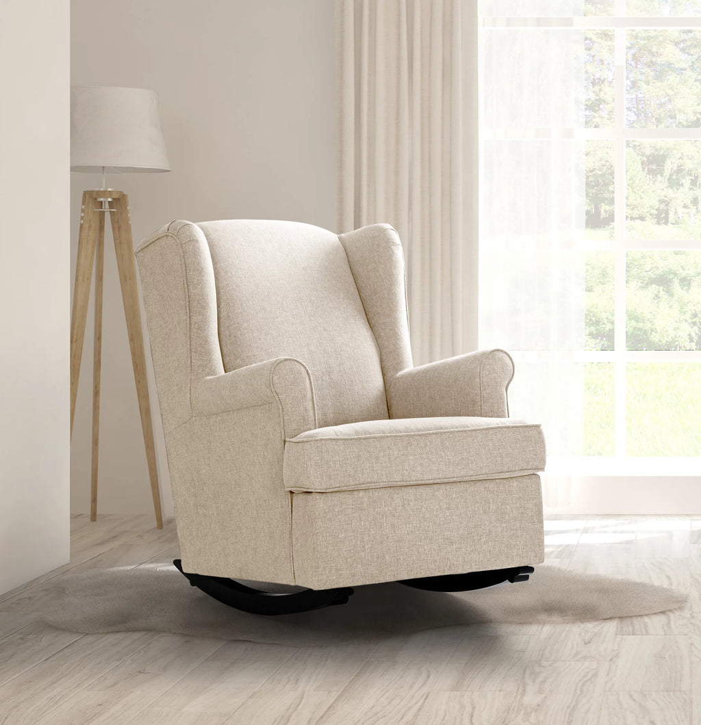 Upholstered Wingback Rocking Chair N505523