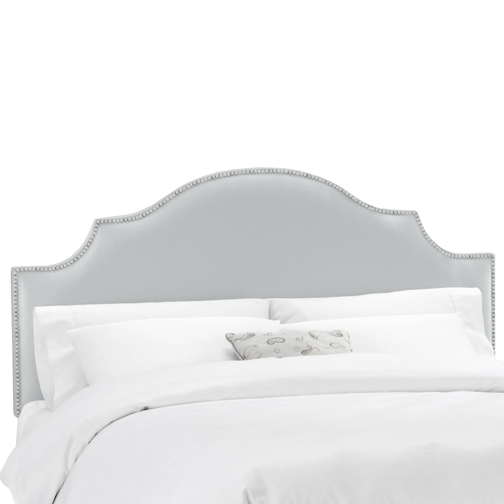 Silver Nail Button Notched Headboard (Twin) K10166