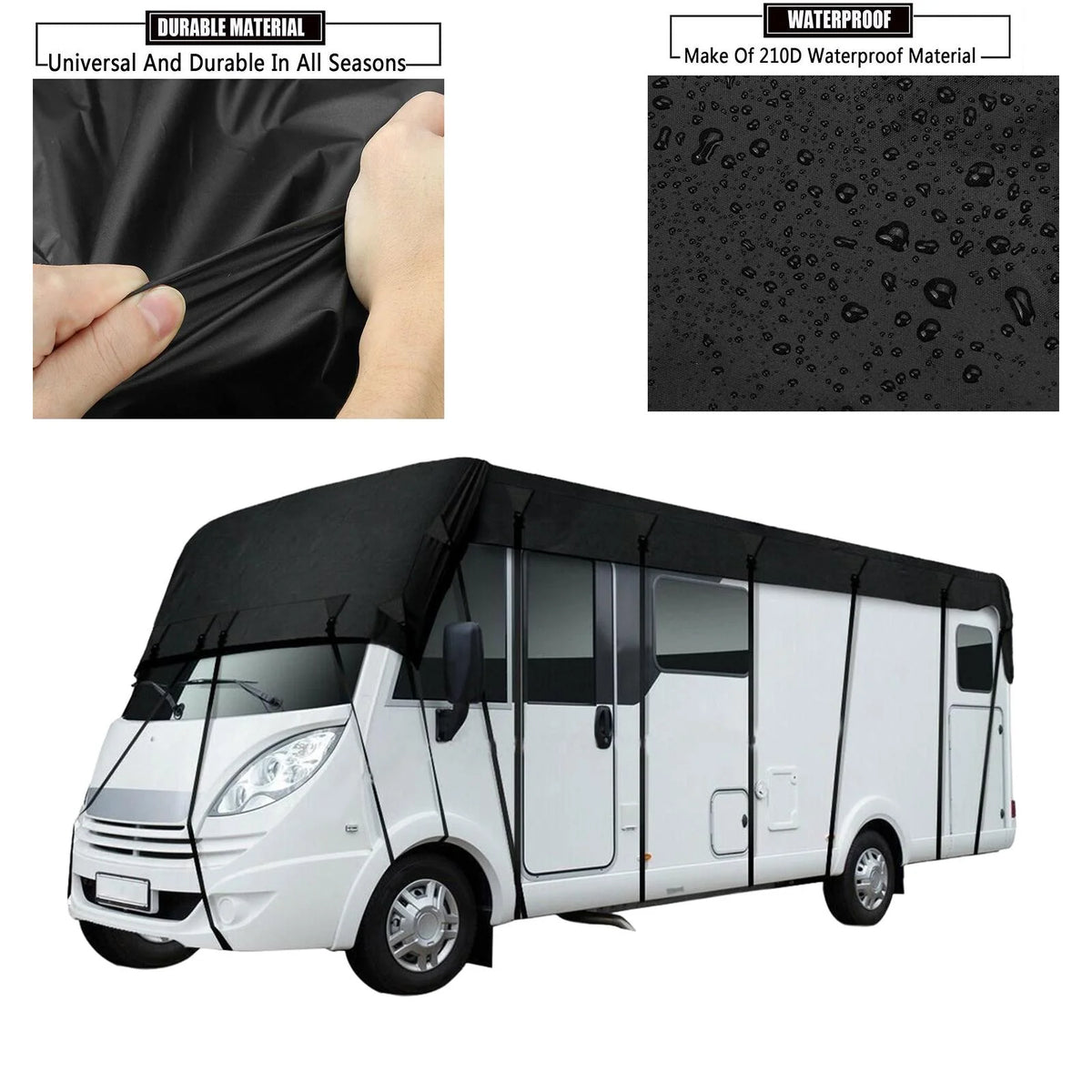 Portable RV Roof Cover for Travel Trailers 7.5m x 7.5m K50319