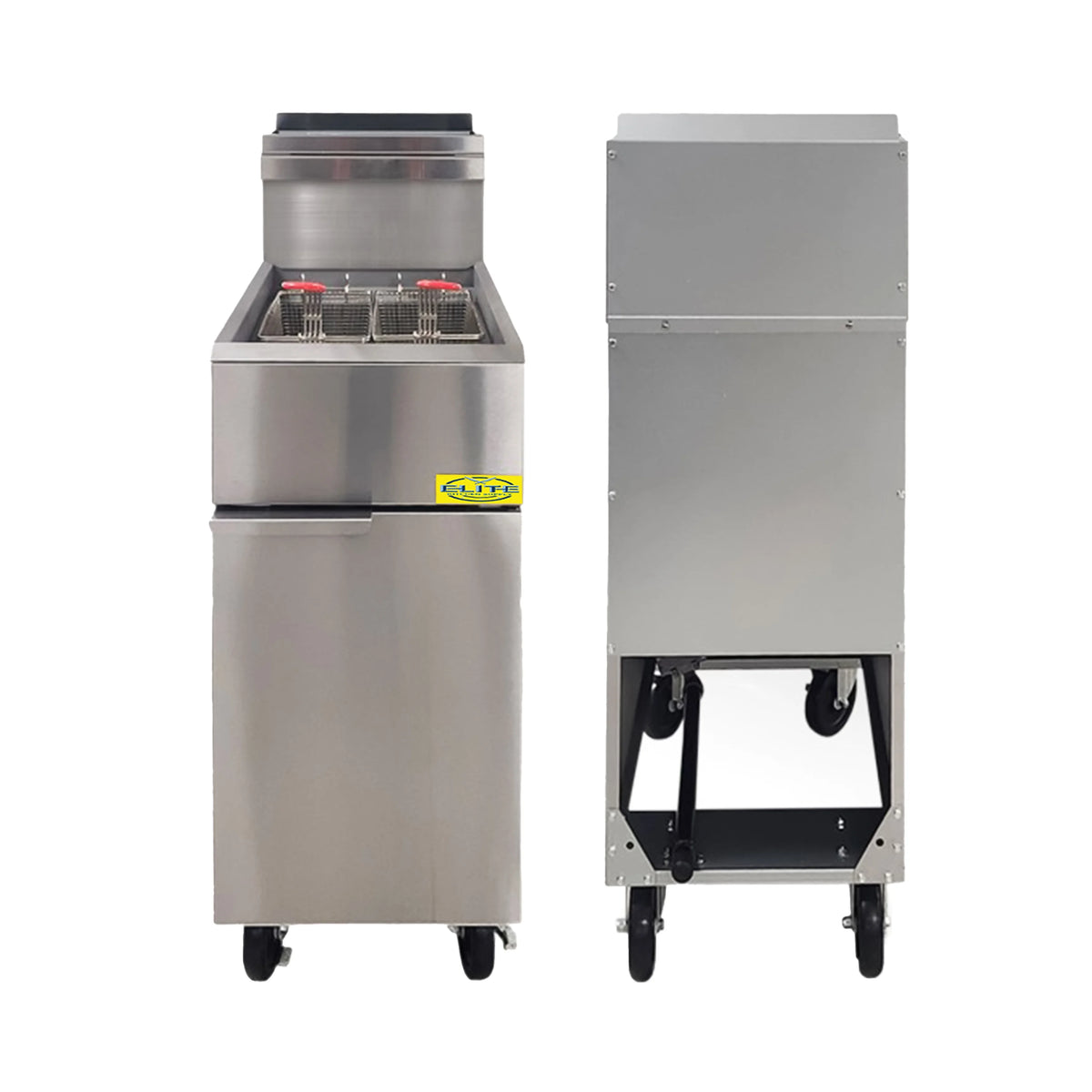 40 lbs Commercial Natural Gas Deep Fryer 90,000 BTU Dual Tanks L3651