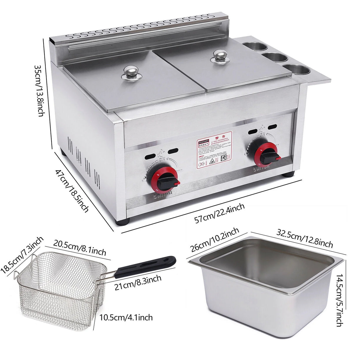Propane Gas Countertop Infrared Fryer L510028
