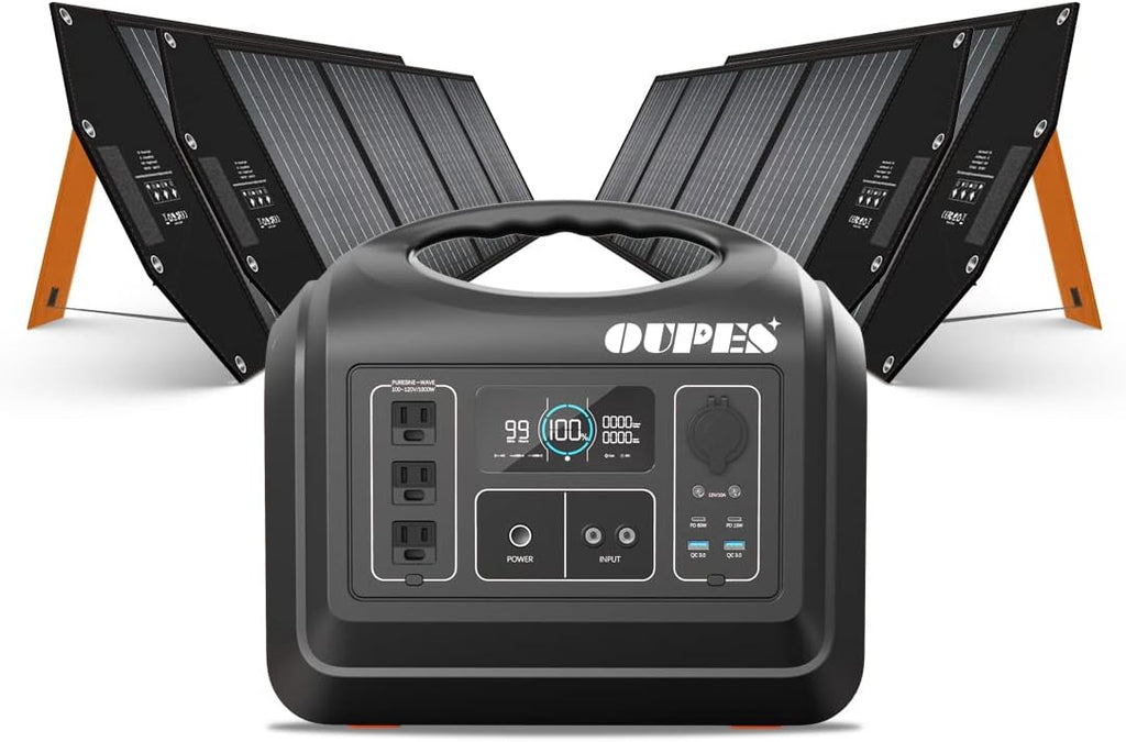 Portable Power Station LiFePO4 Battery with 2 X100W Solar Panel S839