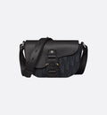 Black Mini Saddle Messenger Bag with Flap L832967