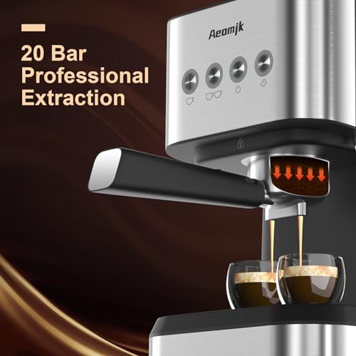 20 Bar Espresso Machine with Milk Frother Steam Wand, 50oz Water Tank K6507