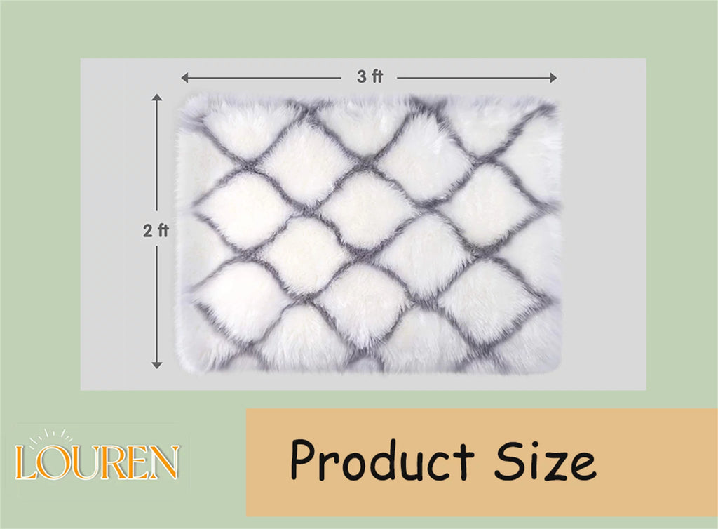 Fluffy Faux Fur Shag Area Rug R755