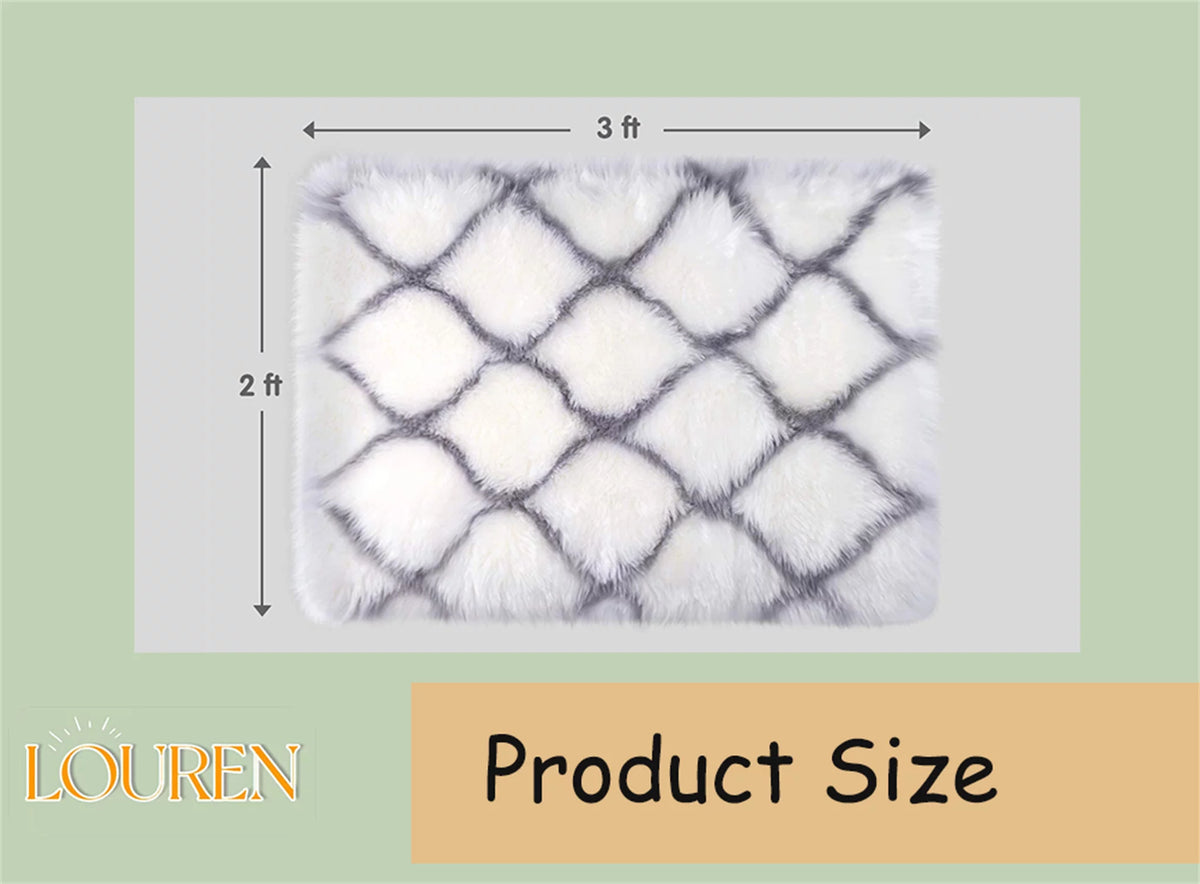 Fluffy Faux Fur Shag Area Rug R755