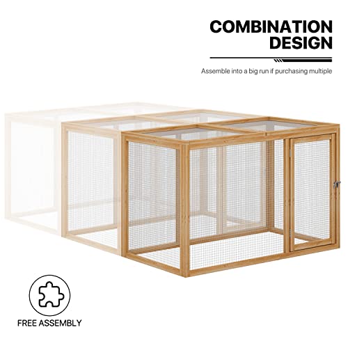 Wood Chicken Cage Rabbit Hutch with Openable Roof and Side Door, 45 x 24 x 28 inch P519