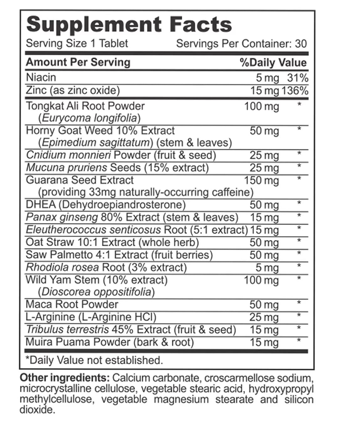 Male Support Supplement 30 Tablets Z19478