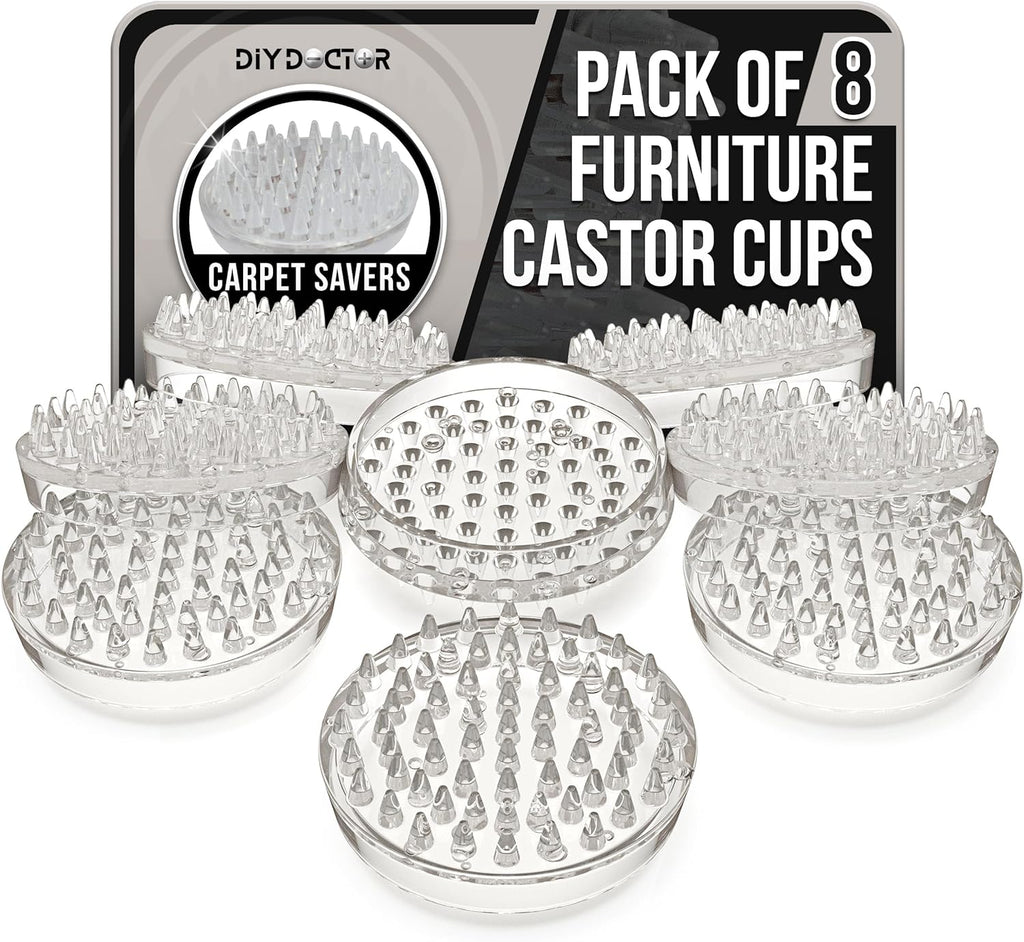 Pack of 8 Furniture Caster Cups with 53 Spikes F85227