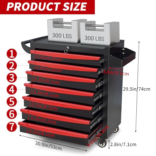 5 Drawer Metal Rolling Tool Chest X7695