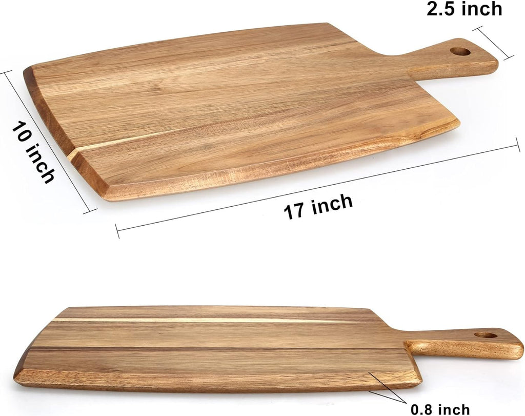 Acacia Wood Cutting Board with Handle Q2817