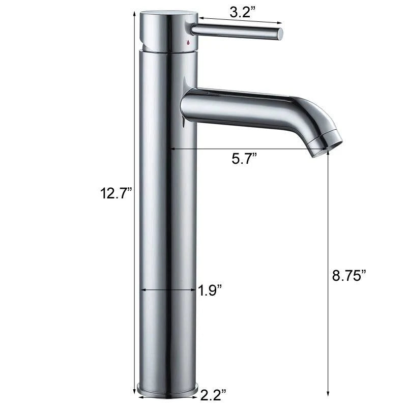 Tempered Glass Bathroom Vessel Sink with Chrome Faucet V88015