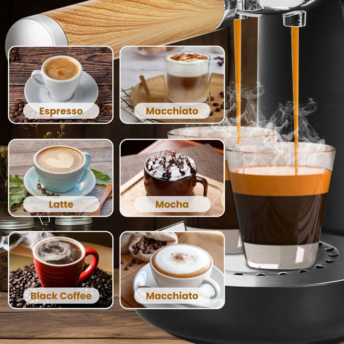 Espresso Machine with Milk Frother System H713409