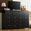 White 10 Drawer Wood Dresser F92013