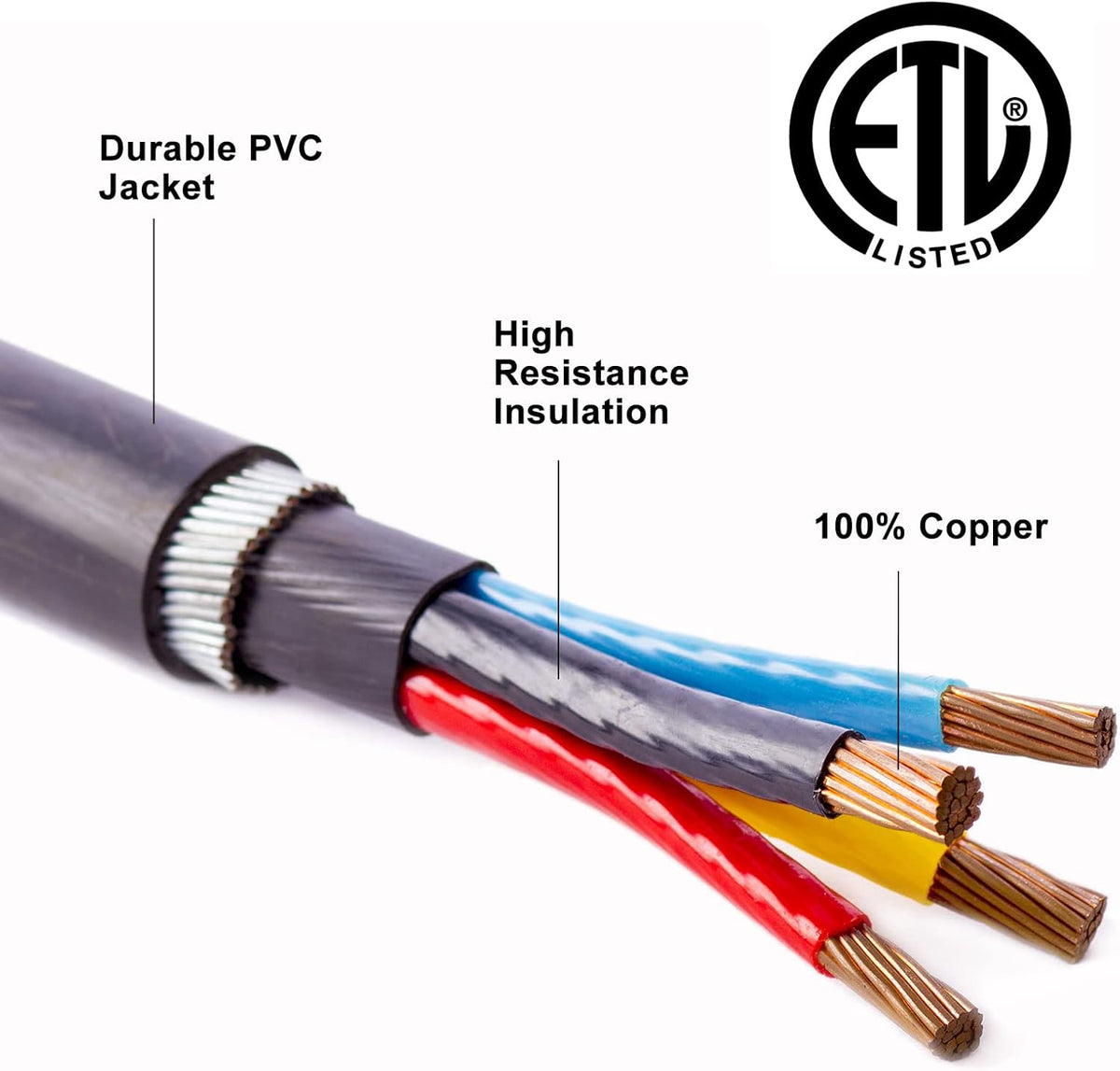 15FT 50 Amp RV Power Extension Cord with Cord Organizer R84940