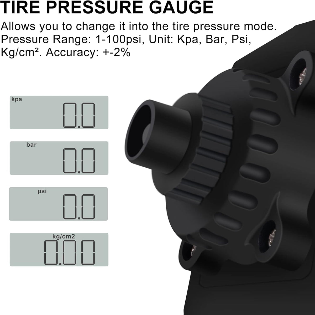 1/2" Digital Torque Adapter Converter with Tire Pressure Gauge, Pack of 2 K126