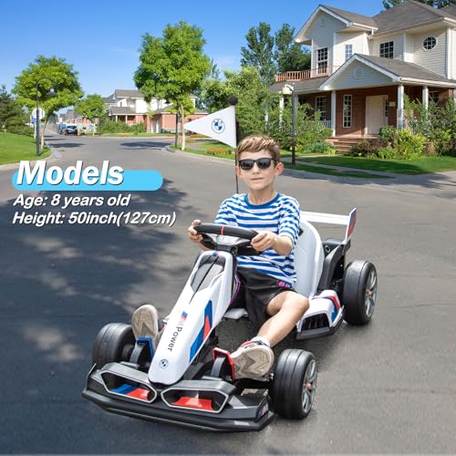 White 36V Electric Go Kart U8757