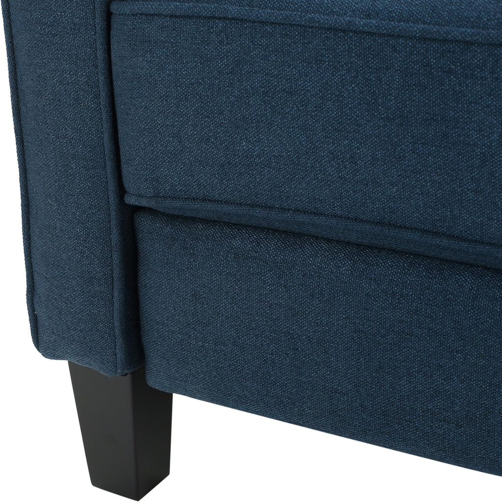 Dark Blue Fabric Recliner Club Chair N47585