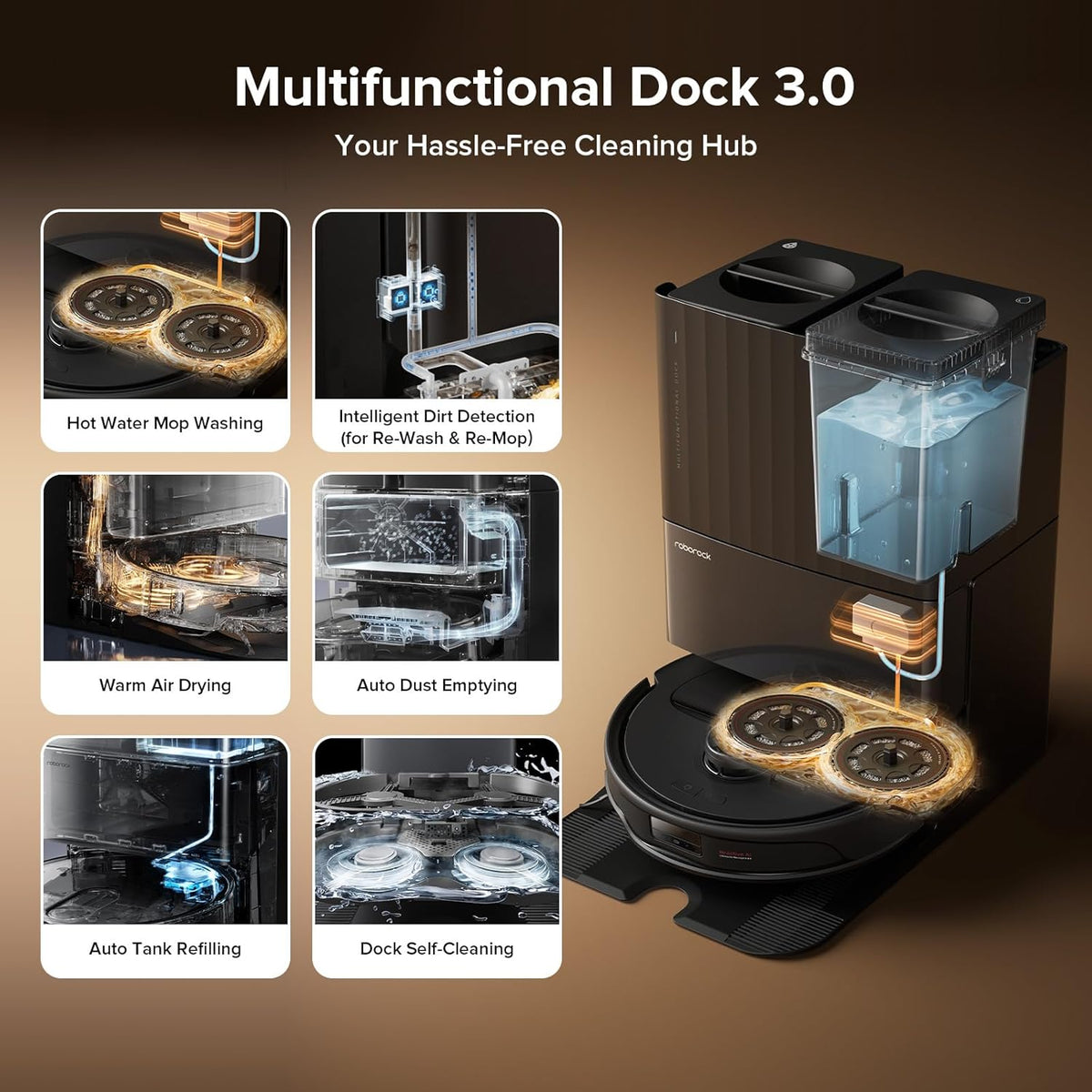Robot Vacuum and Mop with Multi-Surface Floor Cleaning Solution T2882