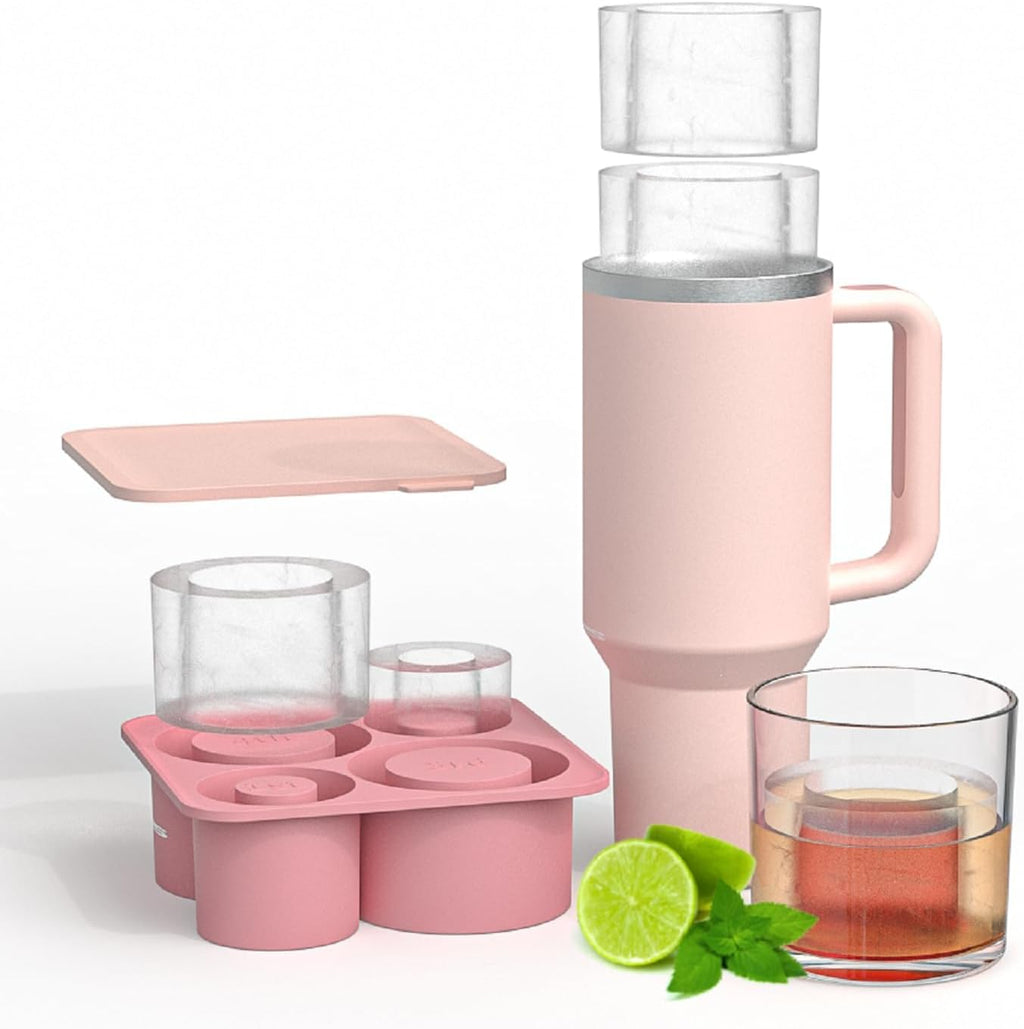 4 Pcs Silicone Ice Cube Tray with Lid J2355