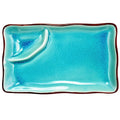 8-Inch Rectangular Plate with Triangular Sauce Compartment T2441