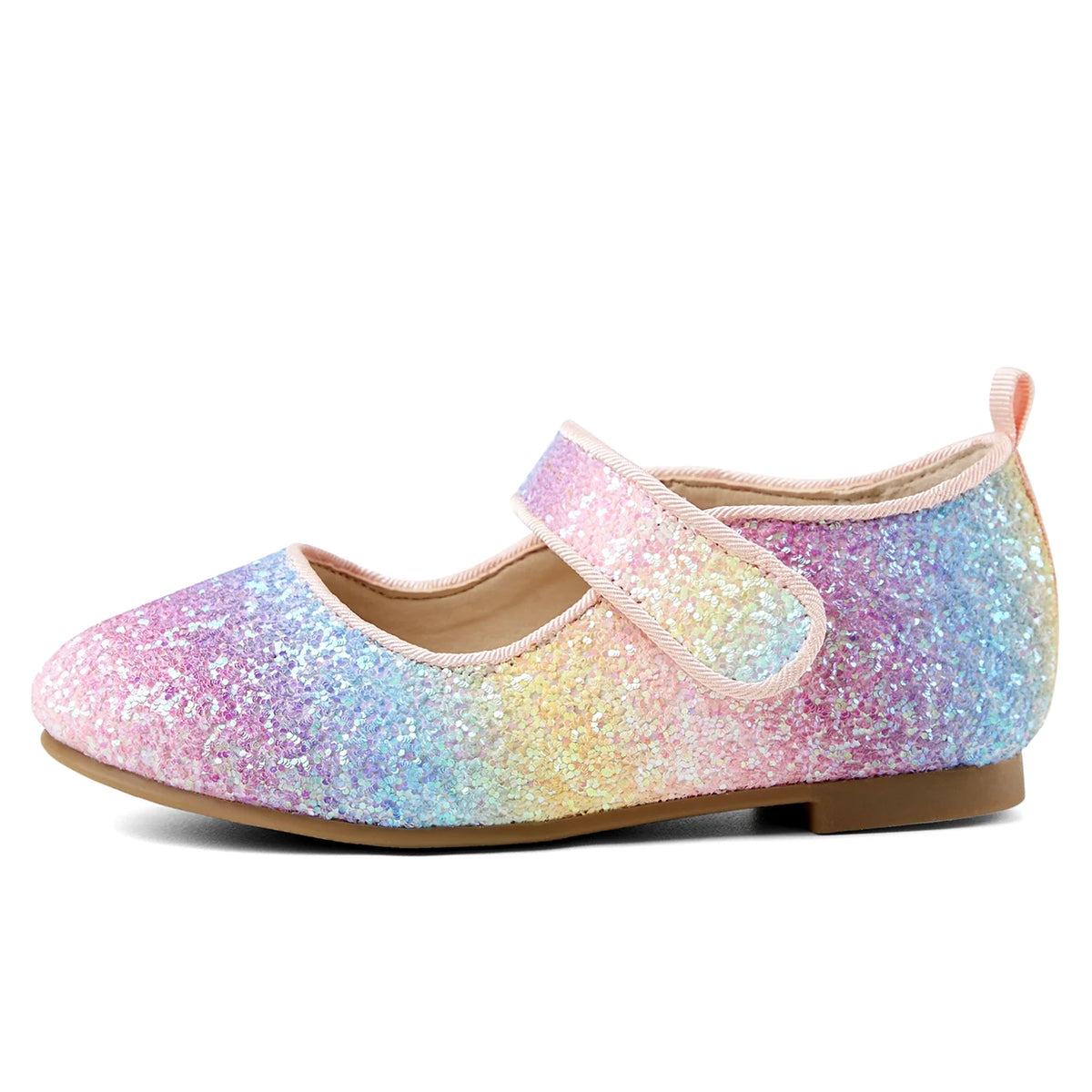 Colorful Glitter Mary Jane Ballet Flats A54938