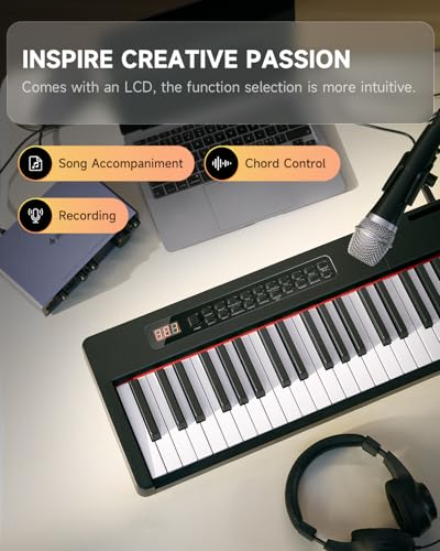 88 Keys Velocity-Sensitive Digital Piano with Removable Stand and Triple Pedal U786644