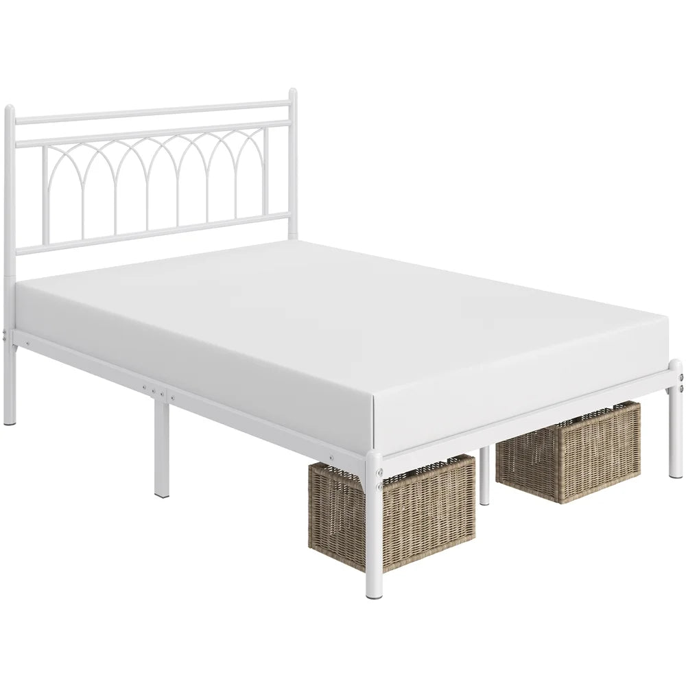 Black Queen Metal Platform Bed D4720