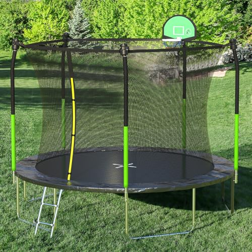 8FT 10FT 12FT 14FT 15FT Trampoline with Enclosure Net U671496