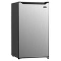 Black Compact Refrigerator with Stainless Door L27900