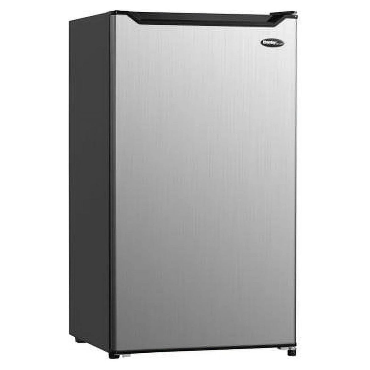 Black Compact Refrigerator with Stainless Door L27900