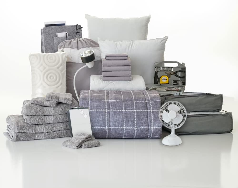 Twin XL Blue and Navy Bedding Bath Set A151